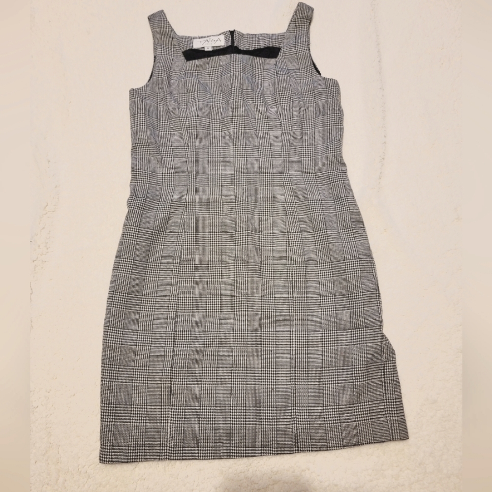 Tiaga Plaid Houndstooth Dress